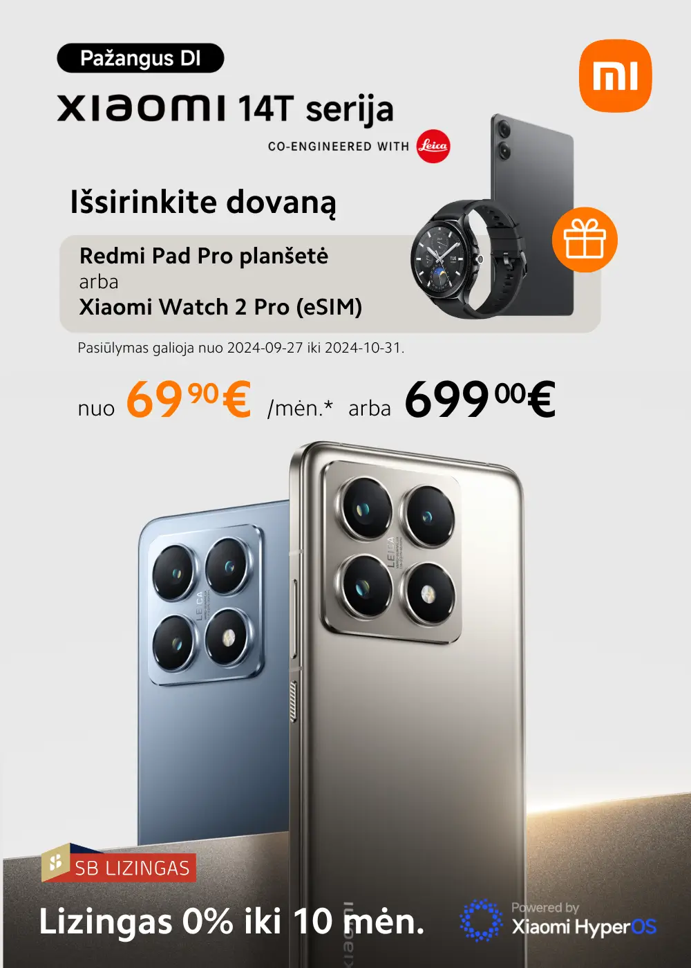 Xiaomi 14T serija akcija su dovana, Mobili prekyba