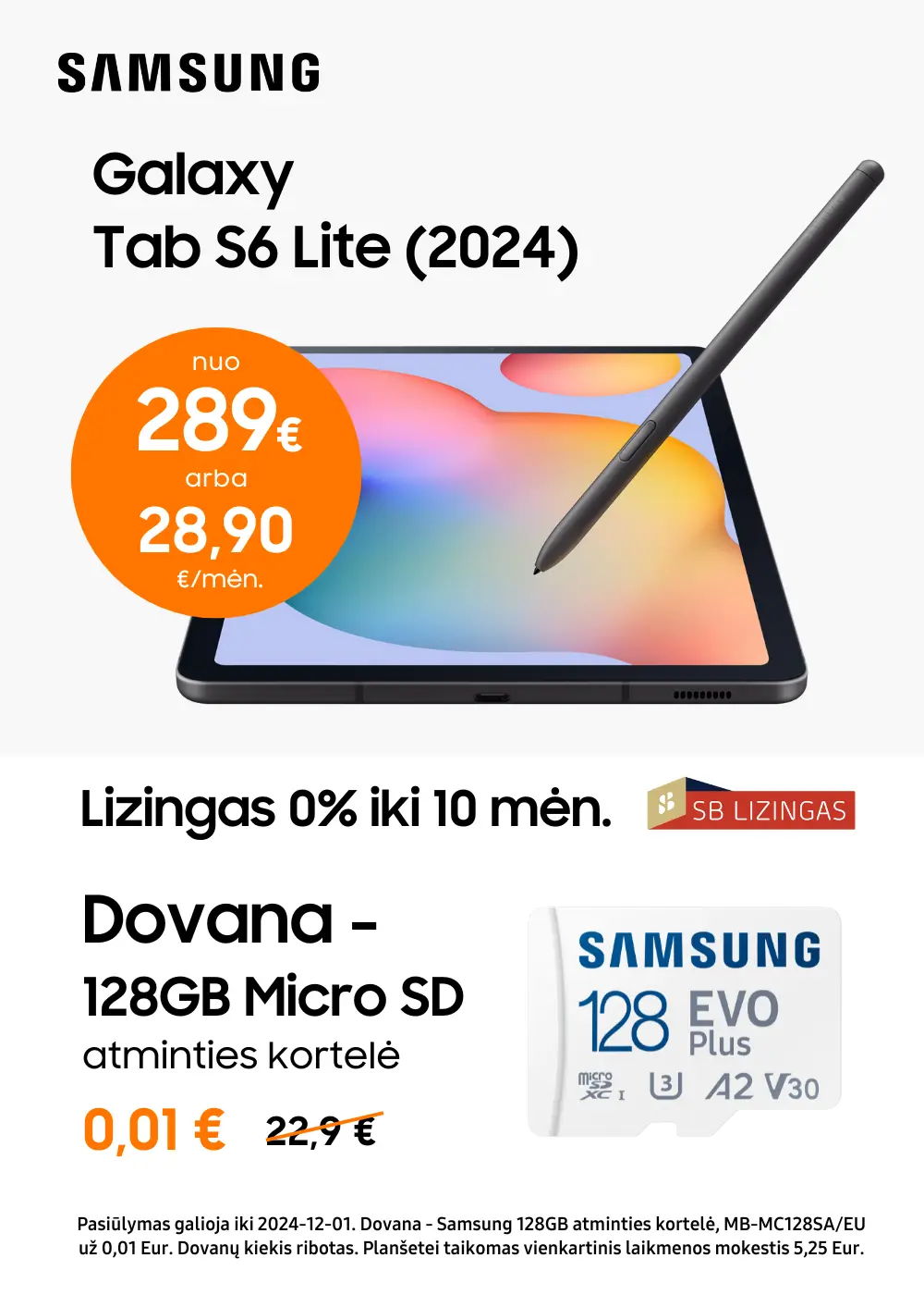 Samsung Galaxy Tab S6 Lite 2024 akcija, Mobili prekyba