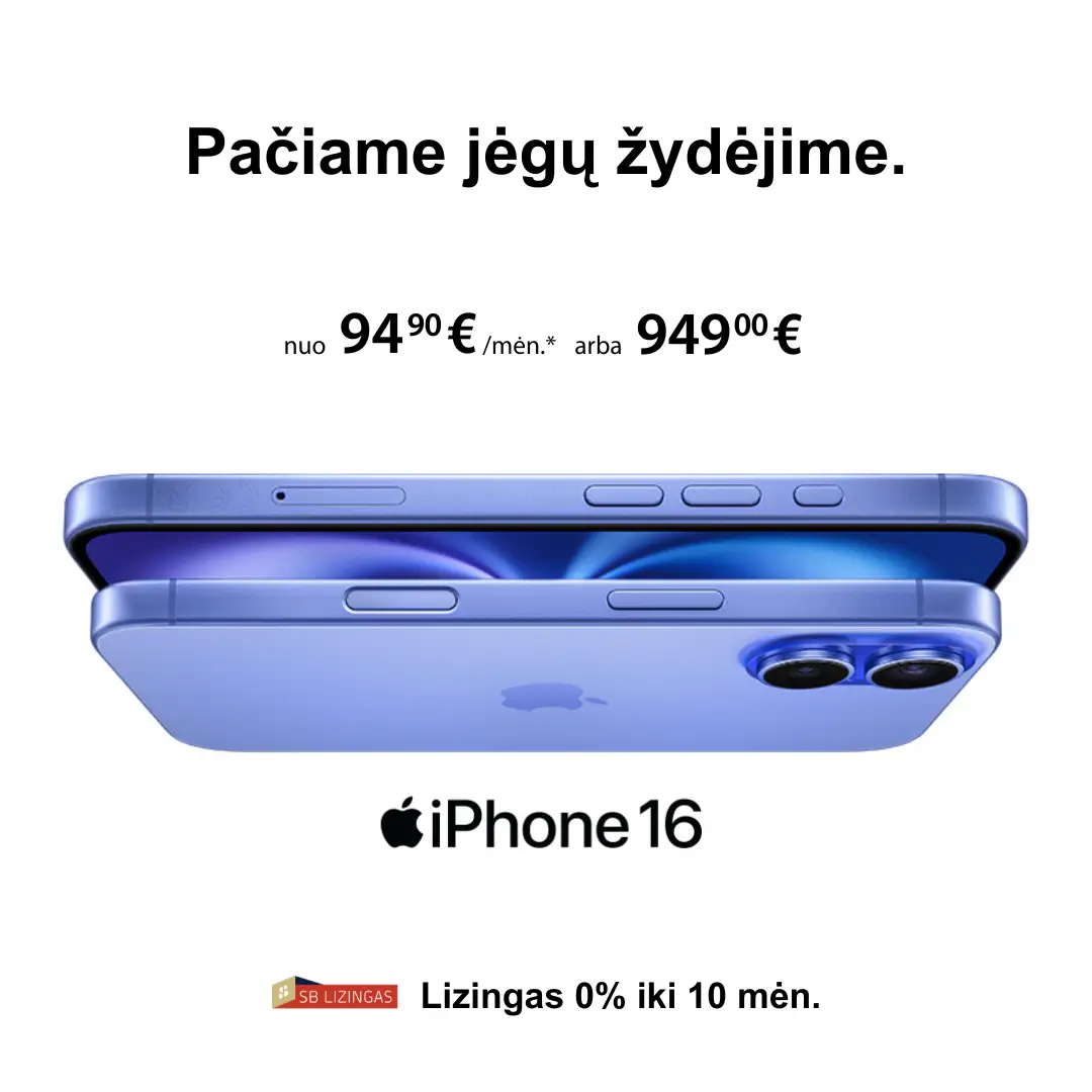 iPhone 16 nuo 949 Eur, Mobili prekyba