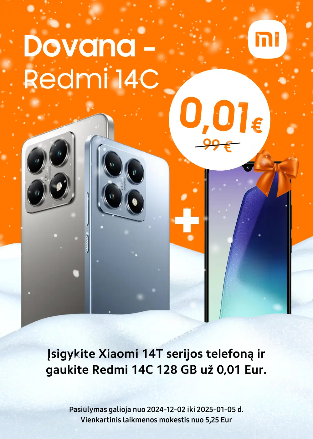 Xiaomi 14T su dovana Redmi 14C, Mobili prekyba