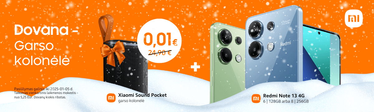 Xiaomi Redmi Note 13 su dovana Xiaomi Sound Pocket, Mobili prekyba