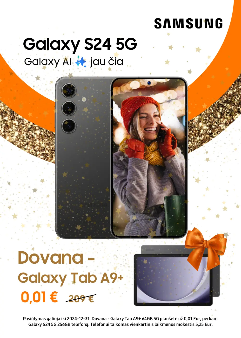 Samsung Galaxy S24 256GB dovana Tab A9+, Mobili prekyba