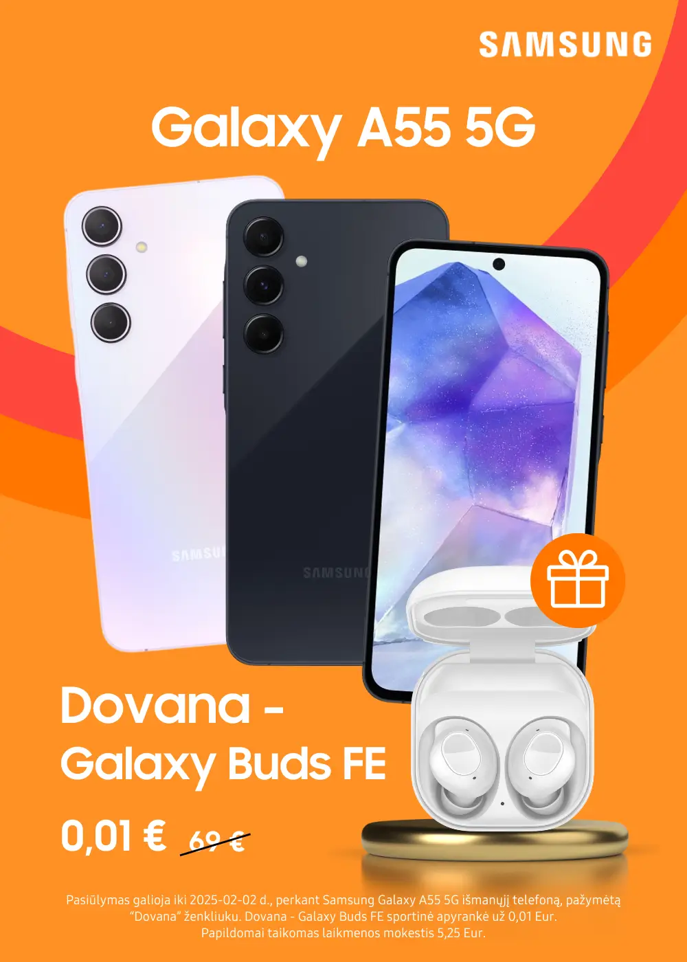 Samsung Galaxy A55 5G su dovana Buds FE, Mobili prekyba