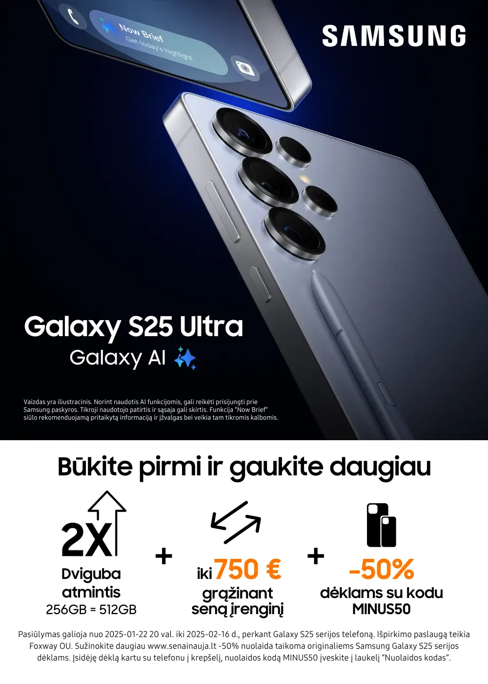 Samsung Galaxy S25 serija naujiena akcija, Mobili prekyba