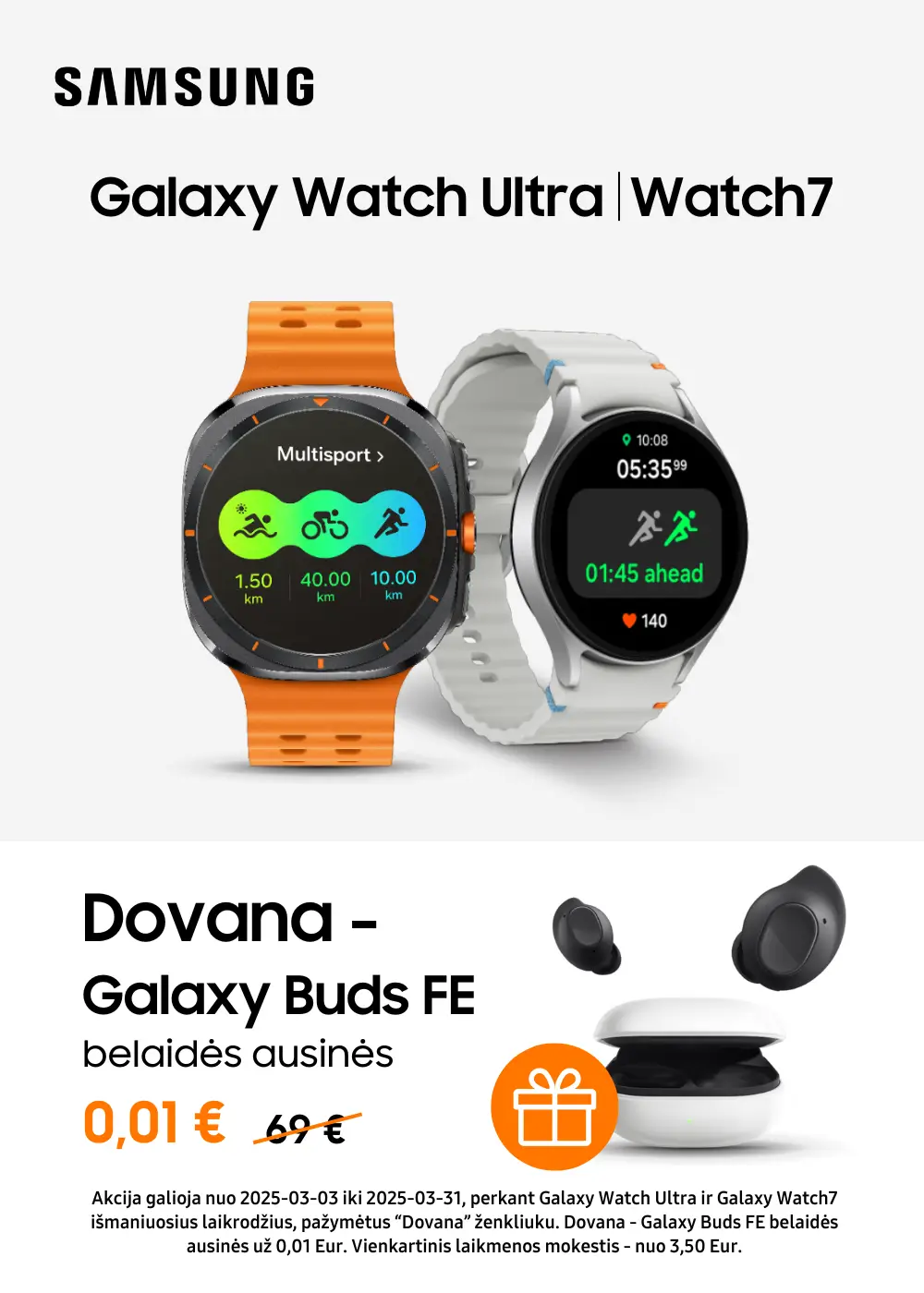 Samsung Galaxy Watch7 akcija, Mobili prekyba