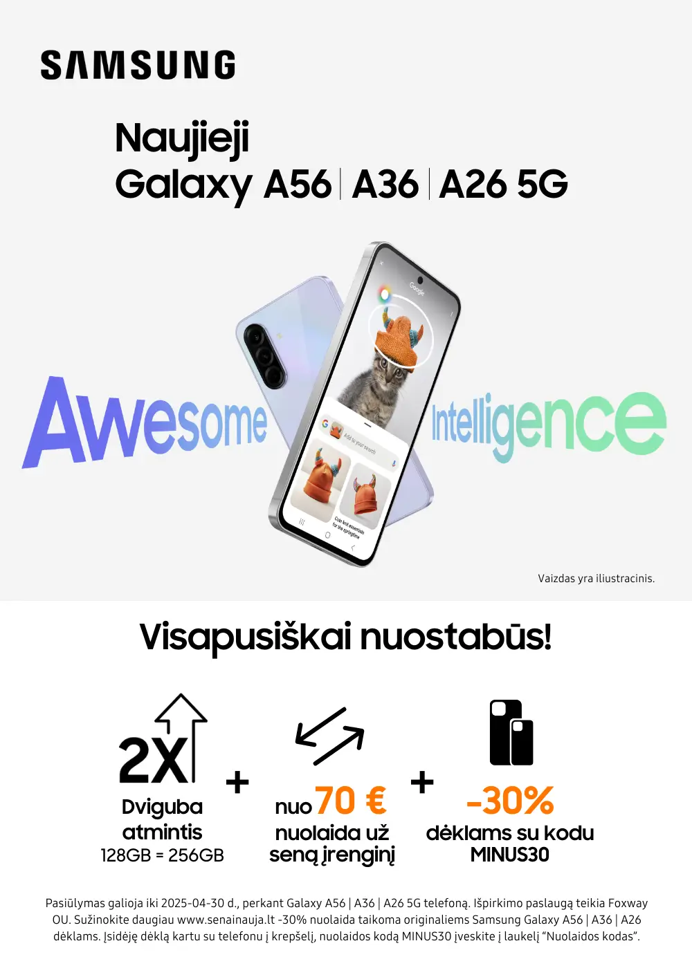 Samsung Galaxy A56 A36 A26 akcija, Mobili prekyba