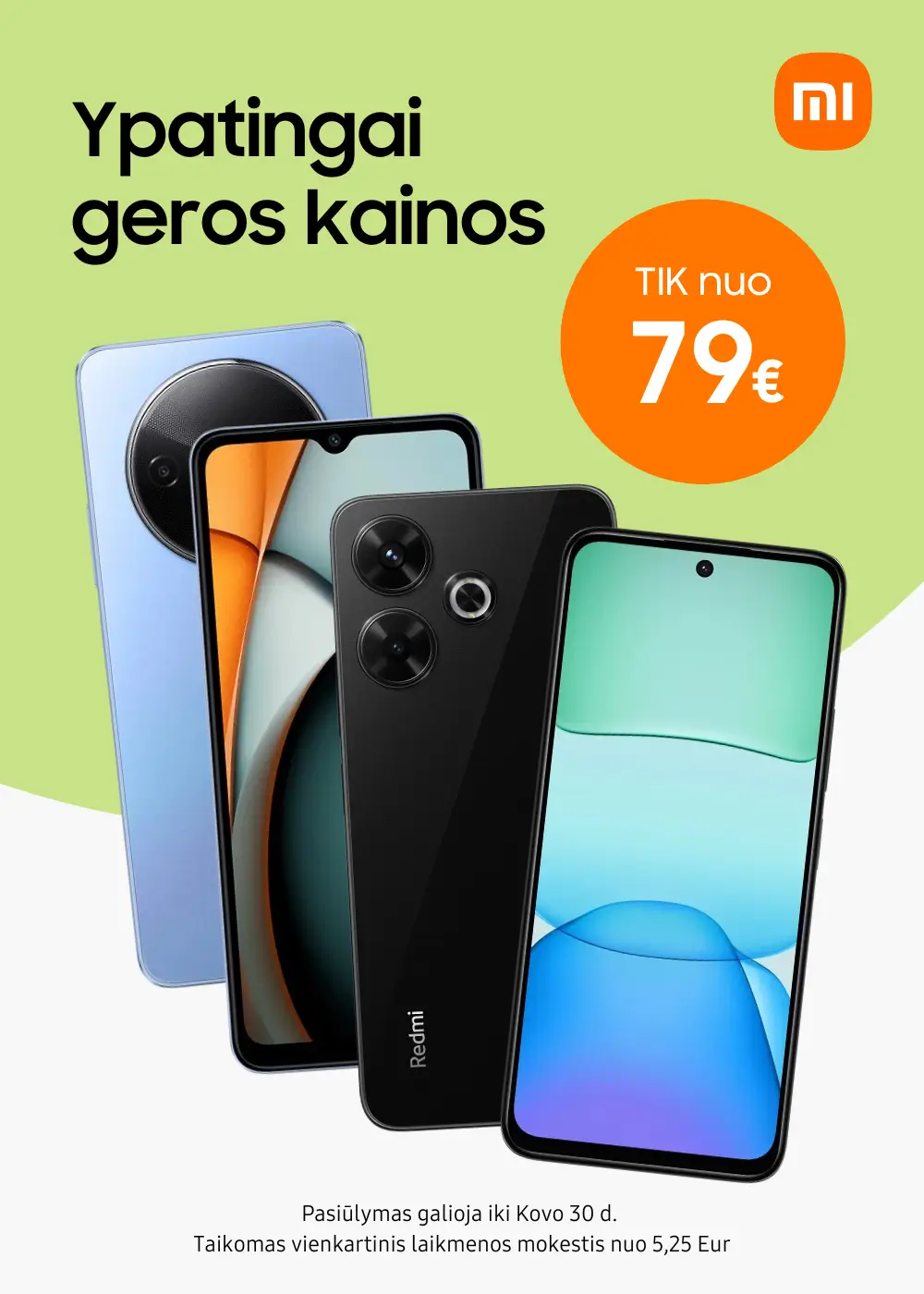 Xiaomi telefonų akcija, tik nuo 79 Eur, Mobili prekyba